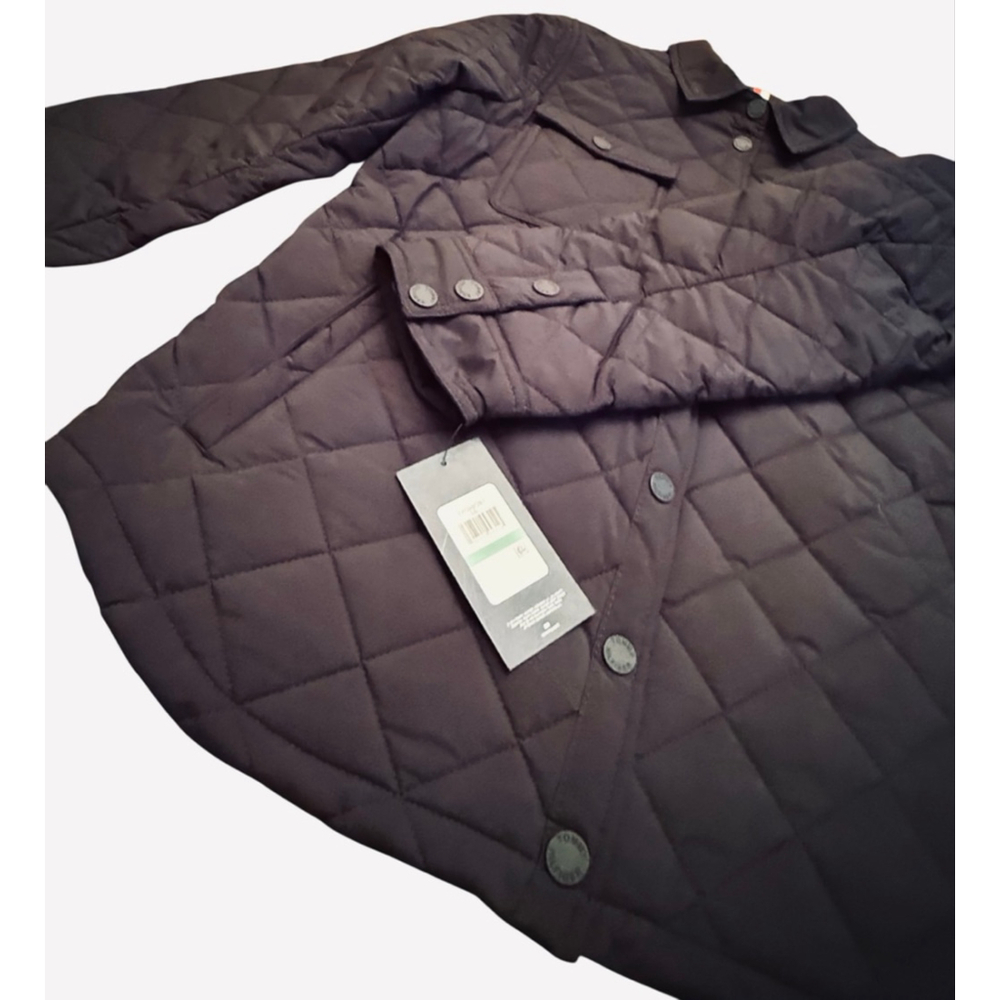 NWT Women's Tommy Hilfiger Quilted Shacket L Black - Picture 4 of 14